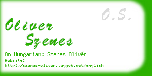 oliver szenes business card